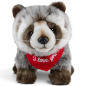 Preview: Soft Toy Raccoon – red “I Love You” scarf