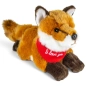 Preview: Plush Toy Fox lying – red “I Love You” scarf