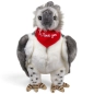 Preview: Kuscheltier Harpyie – rotes „I Love You“-Halstuch