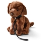 Preview: Kuscheltier Labrador Retriever braun mit Leine