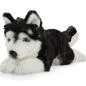 Preview: Kuscheltier Husky schwarz liegend