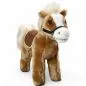 Preview: Stuffed Animal Horse standing beige with saddle