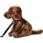 Preview: Stuffed Animal Labrador brown with lead sitting