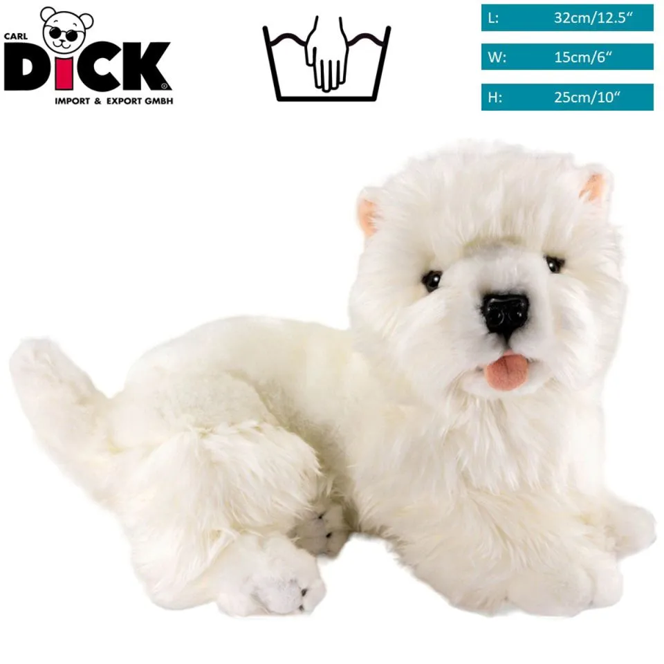 Stuffed Animal West Highland Terrier lying