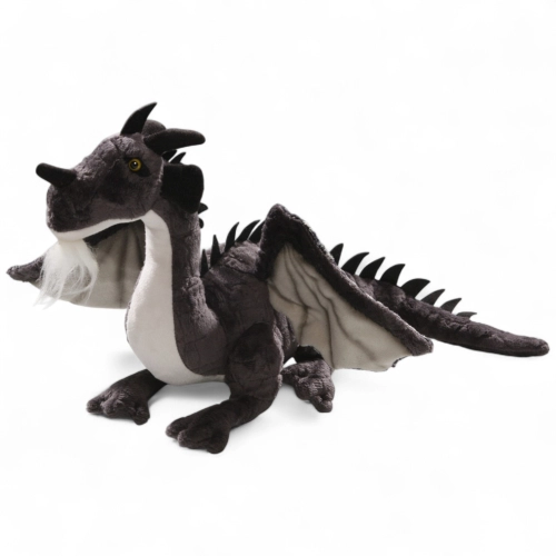 Drache sitzend schwarz