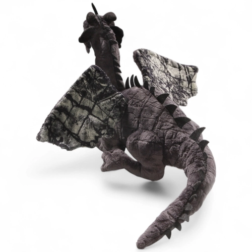 Drache sitzend schwarz