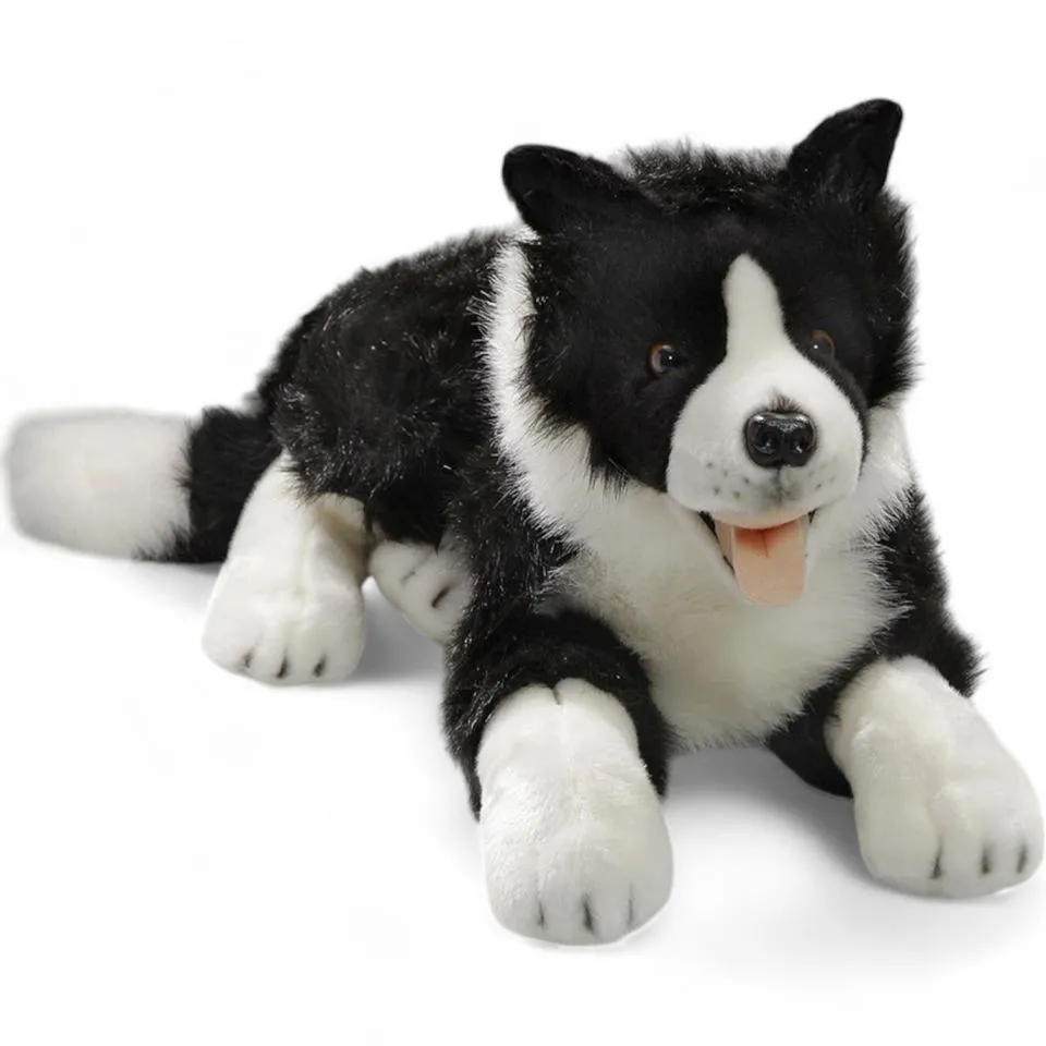 Stuffed Animal Border Collie lying