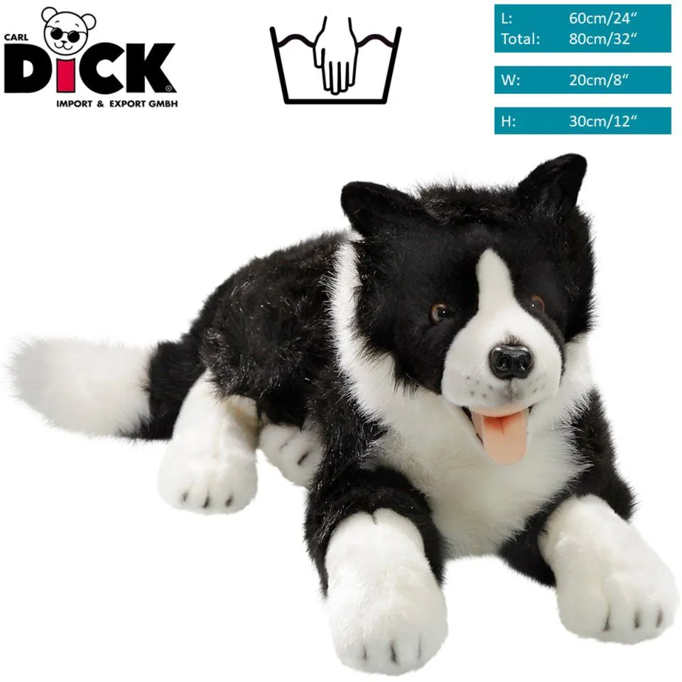 Stuffed Animal Border Collie lying