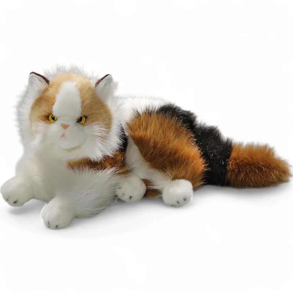 Stuffed Animal Cat Calico lying