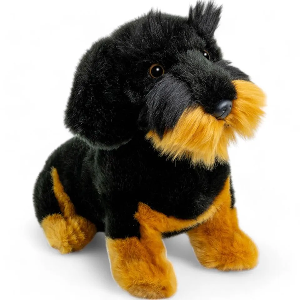 Stuffed Animal Dachshund Dog sitting black