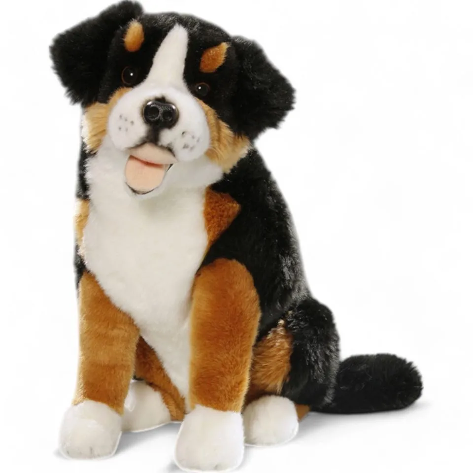 Stuffed Animal Bernese Mountain Dog sitting