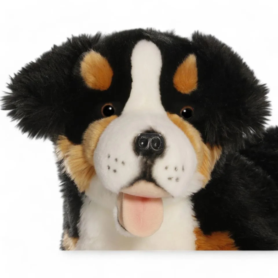 Stuffed Animal Bernese Mountain Dog lying