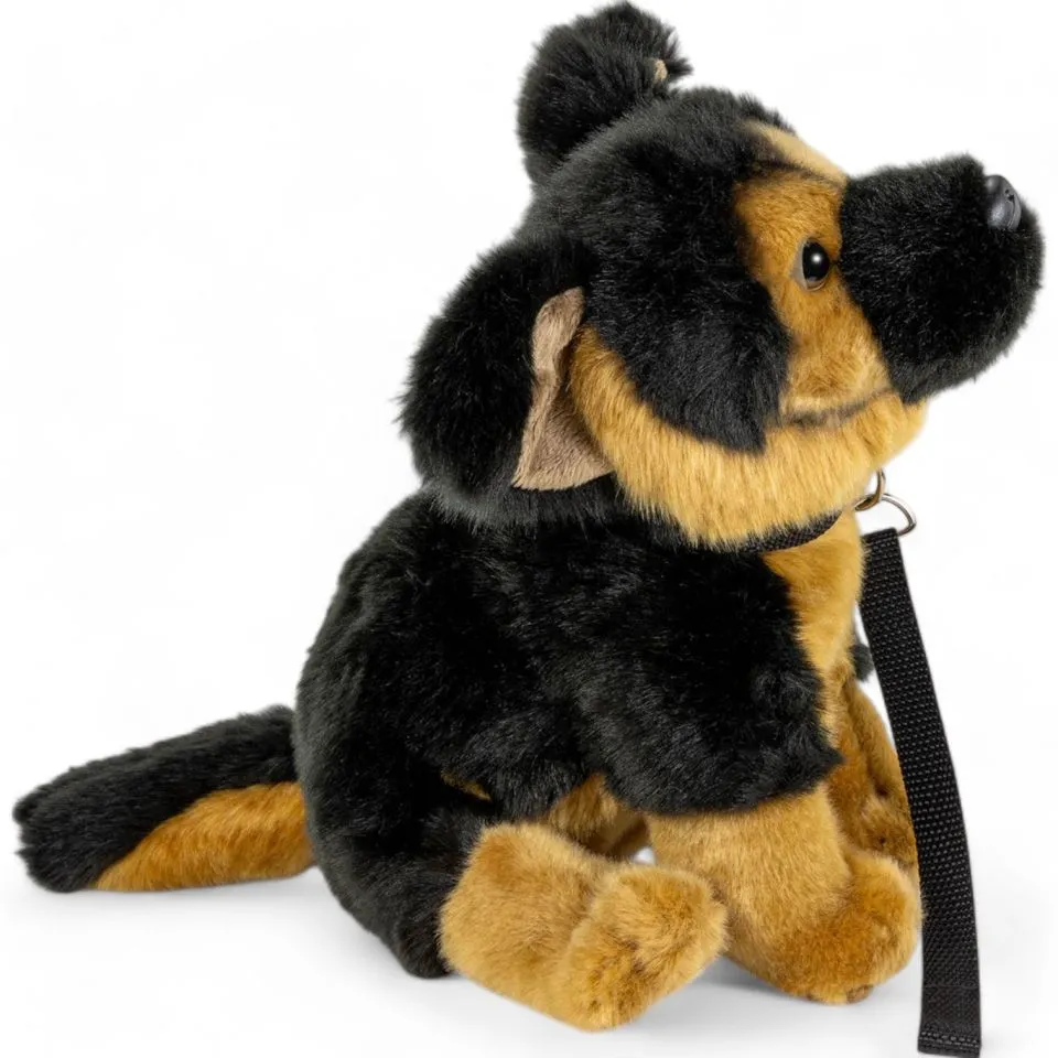 Stuffed Animal German Shepherd Dog with Lead