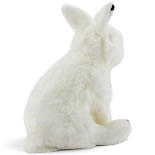 Kuscheltier Hase sitzend weiß, Schneehase