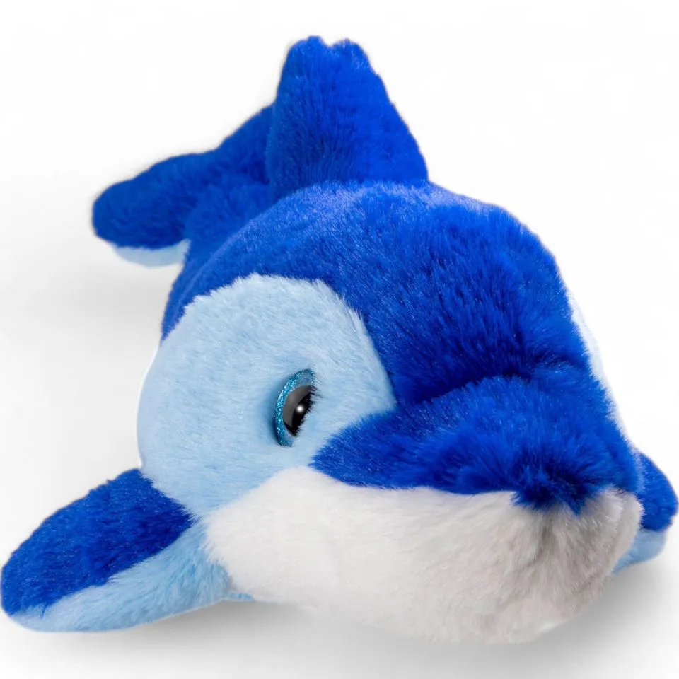 Stuffed Animal Dolphin blue with glitter eyes