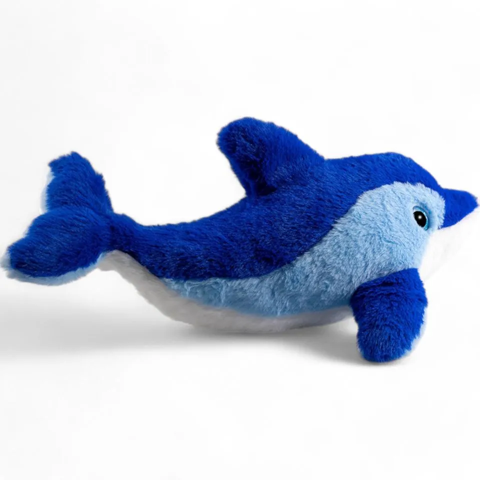 Stuffed Animal Dolphin blue with glitter eyes