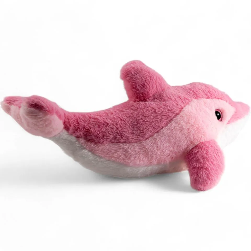 Stuffed Animal Dolphin pink with glitter eyes