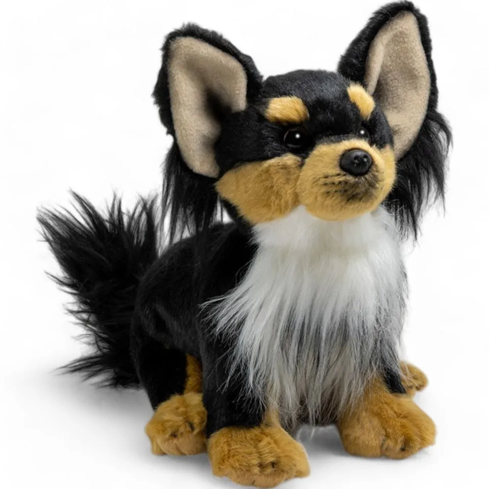 Stuffed Animal Chihuahua sitting black-brown