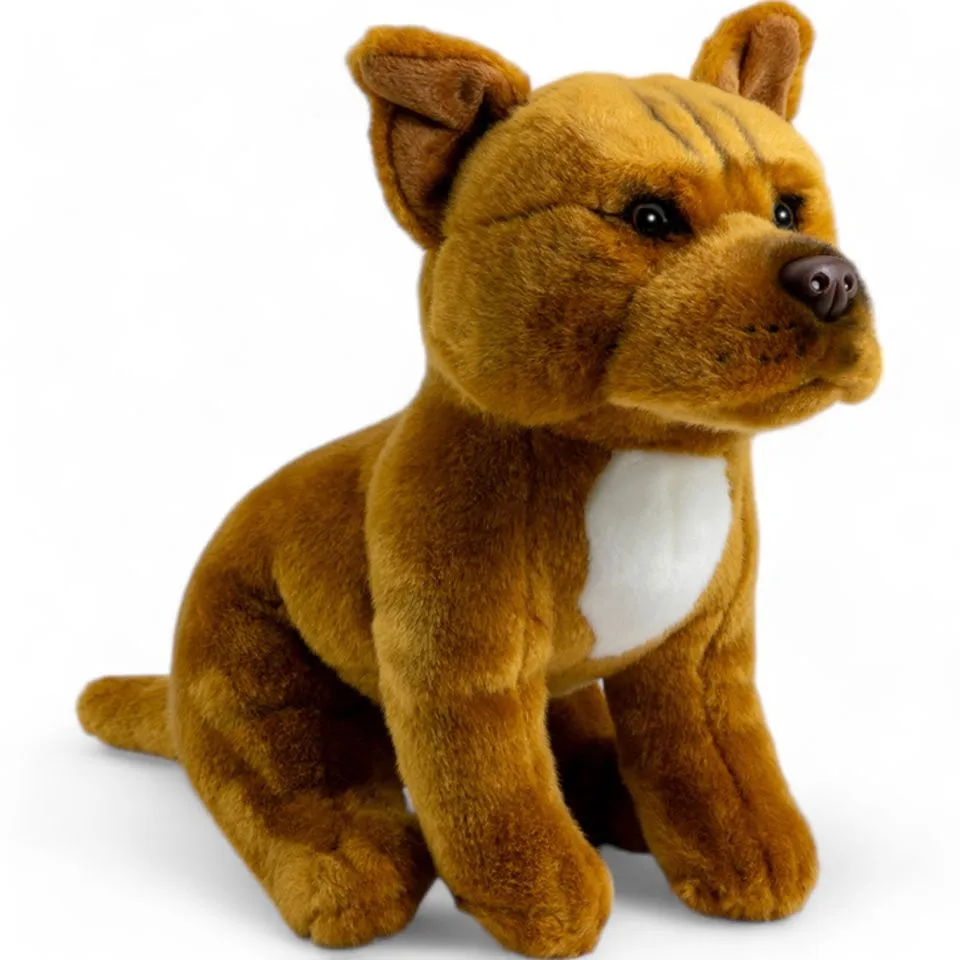 Stuffed Animal Stafford Bull Terrier brown