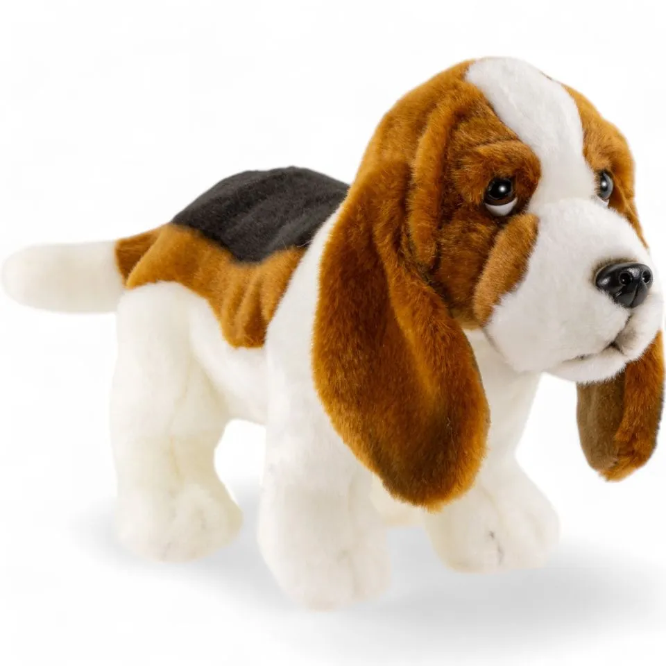 Stuffed Animal Basset Dog stehend