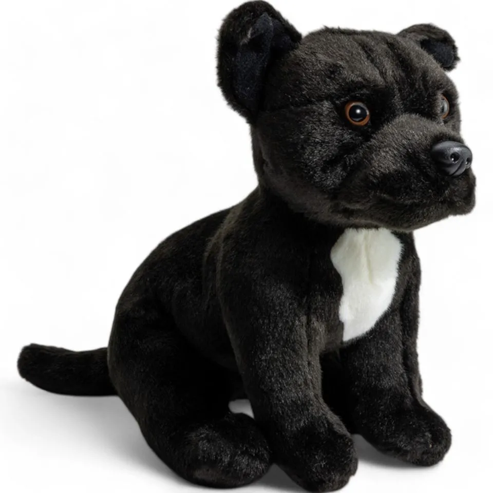 Stuffed Animal Stafford Bull Terrier black