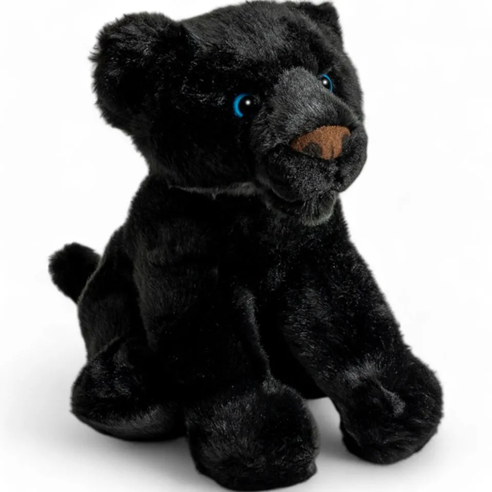 Kuscheltier Panther schwarz sitzend