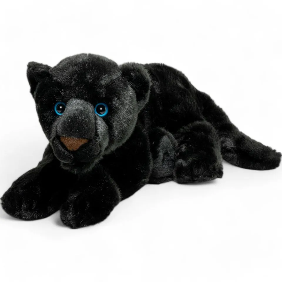 Kuscheltier Panther schwarz liegend