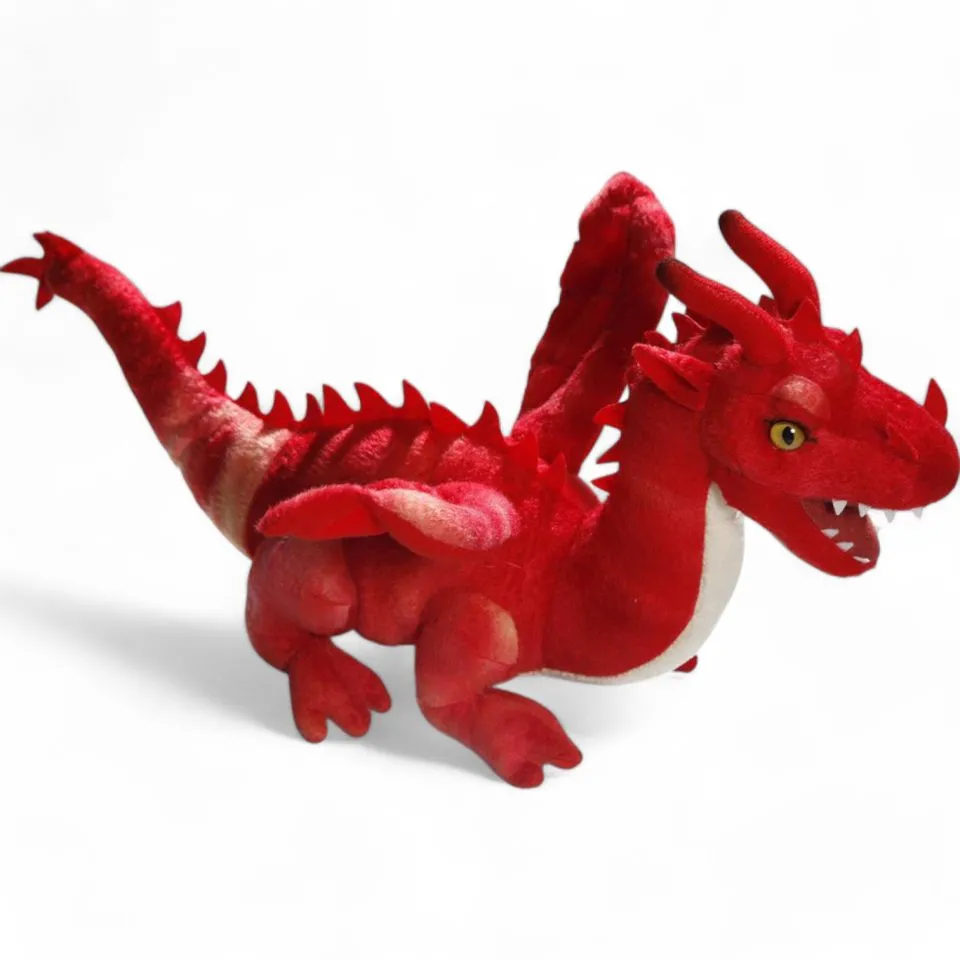 Kuscheltier Drachen sitzend rot