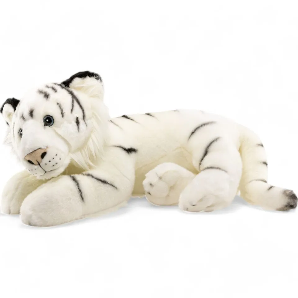 Stuffed Animal Tiger white lying