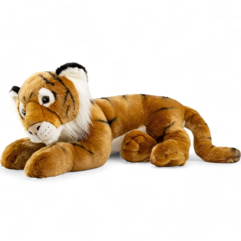 Stuffed Animal Tiger brown lying