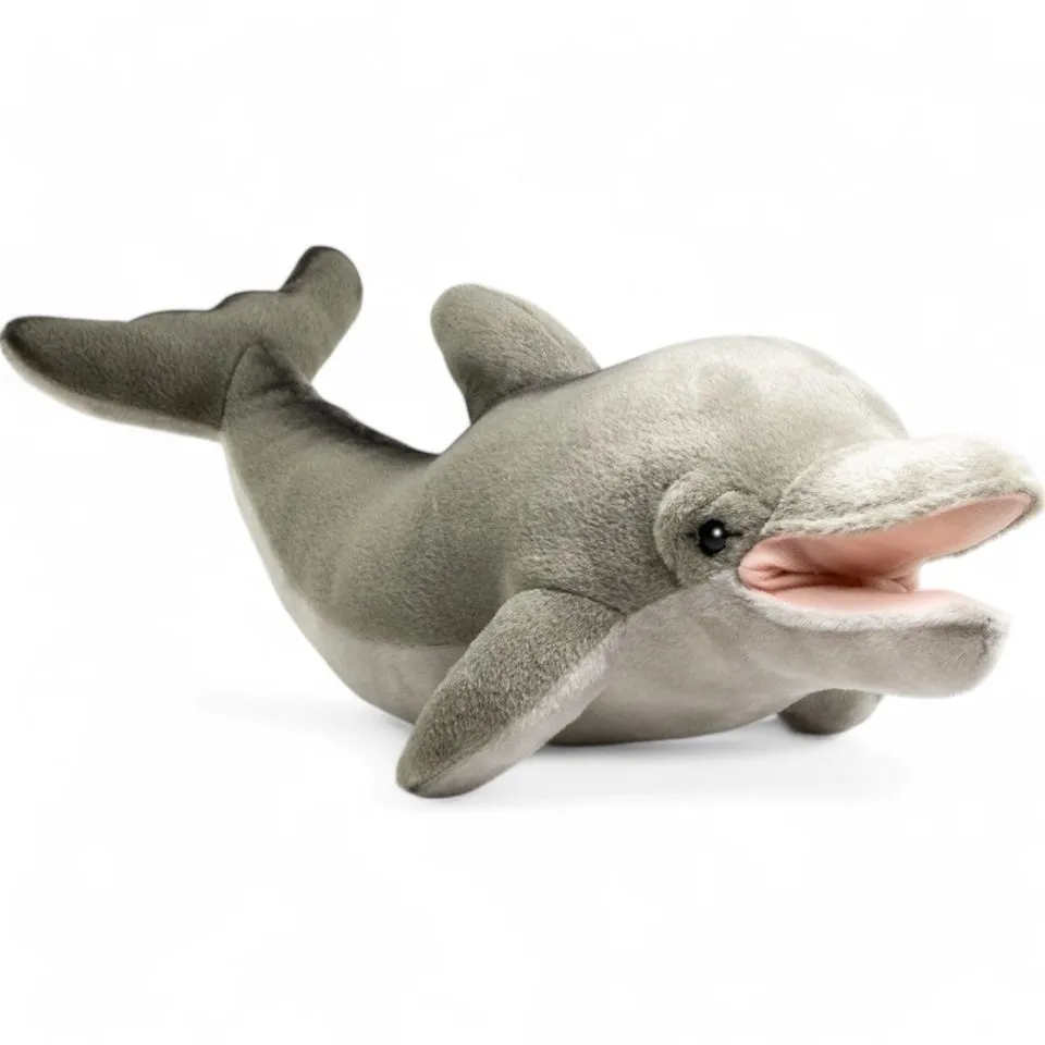 Kuscheltier Delfin grau