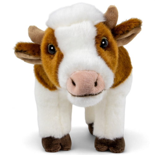 Preview: Kuscheltier Kuh braun-weiß stehend