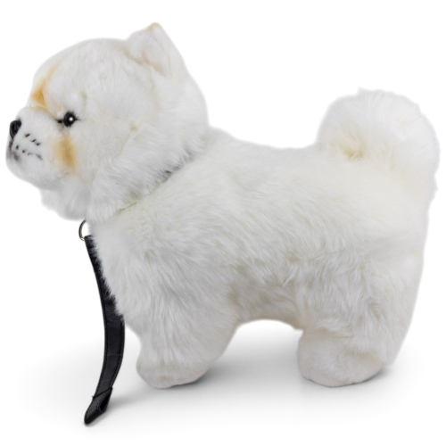 Preview: Stuffed Animal Chow Chow white with leash