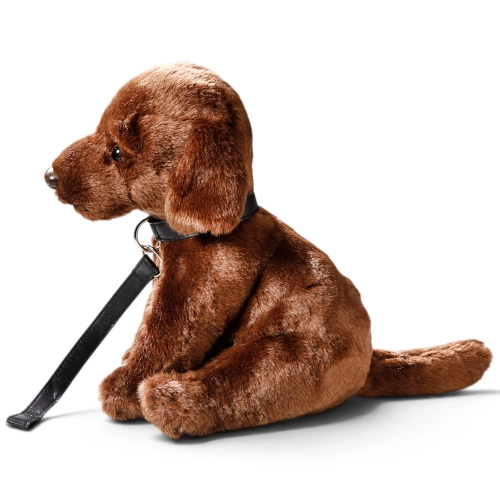 Kuscheltier Labrador Retriever braun mit Leine