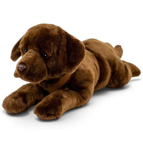 Stuffed Animal Labrador Retriever brown with harness