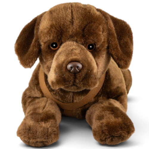 Preview: Stuffed Animal Labrador Retriever brown with harness