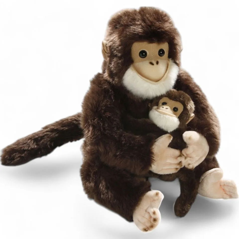 Stuffed Animal Chimpanzee Monkey with baby