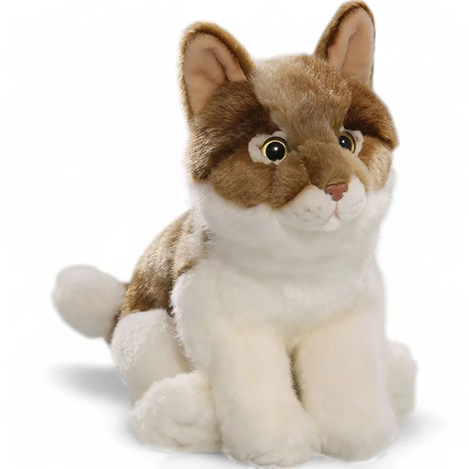 Stuffed Animal Cat brown-white