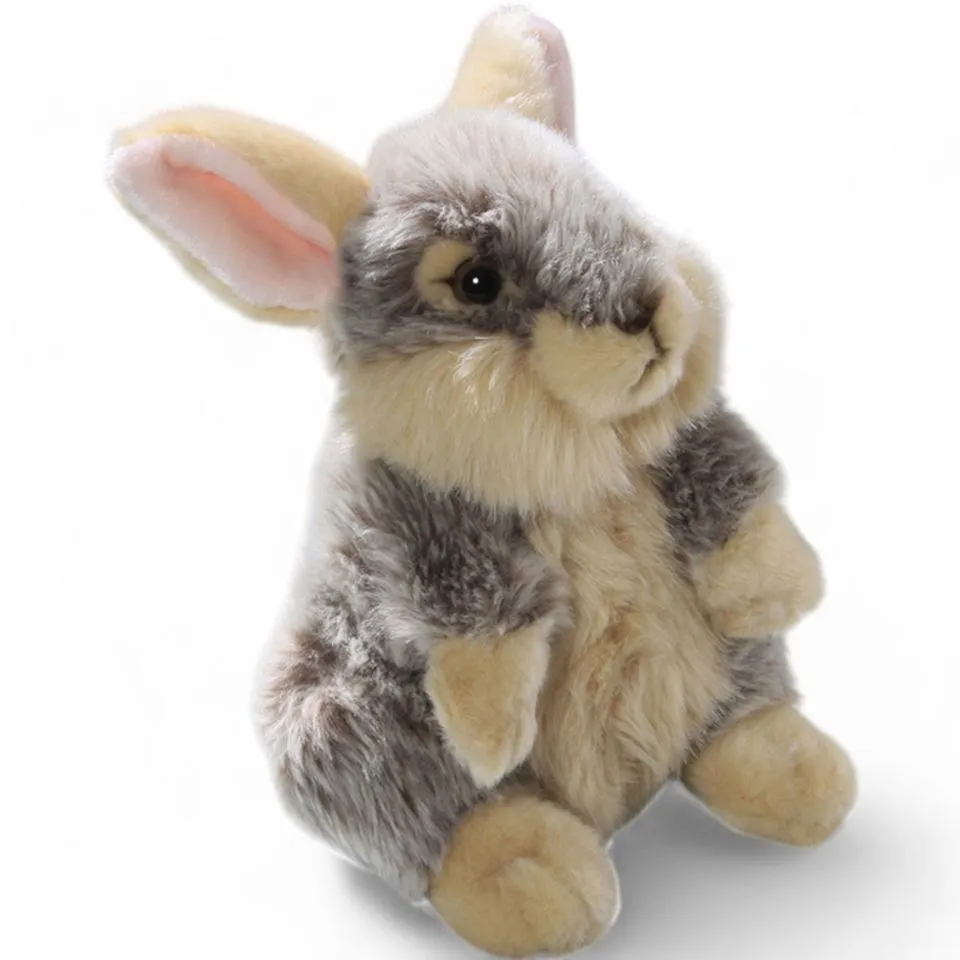 Stuffed Animal Rabbit Bunny standing grey