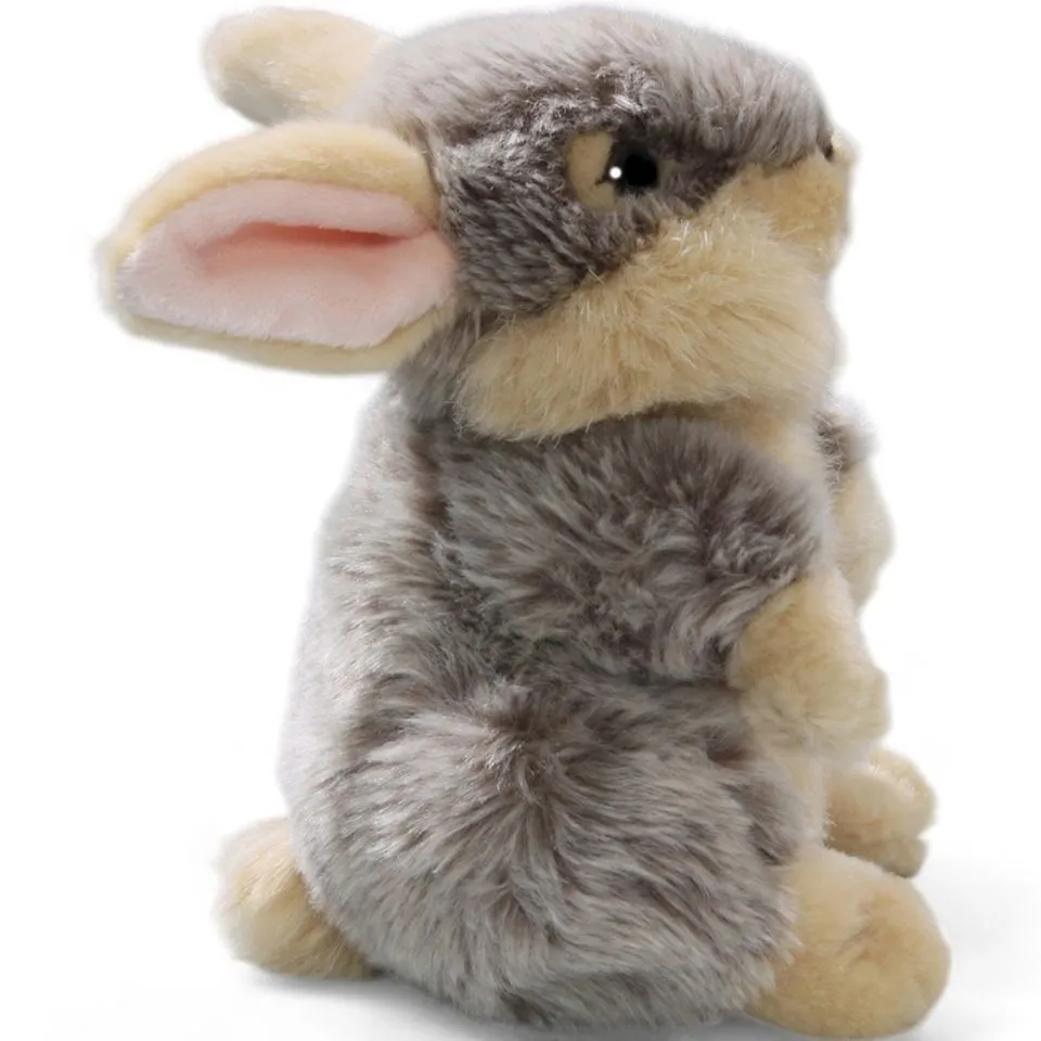 Kuscheltier Hase stehend grau