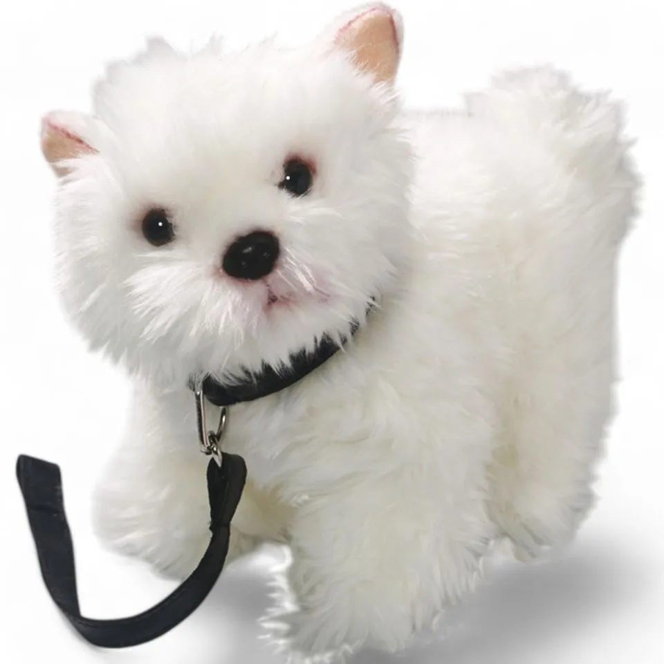 Stuffed Animal West Highland Terrier standing with lead