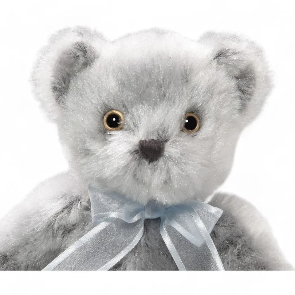 Stuffed Animal Teddy Bear nostalgic with turquoise Bow