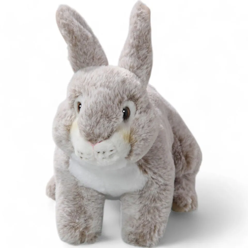 Stuffed Animal Rabbit Bunny with standing ears brown-creme