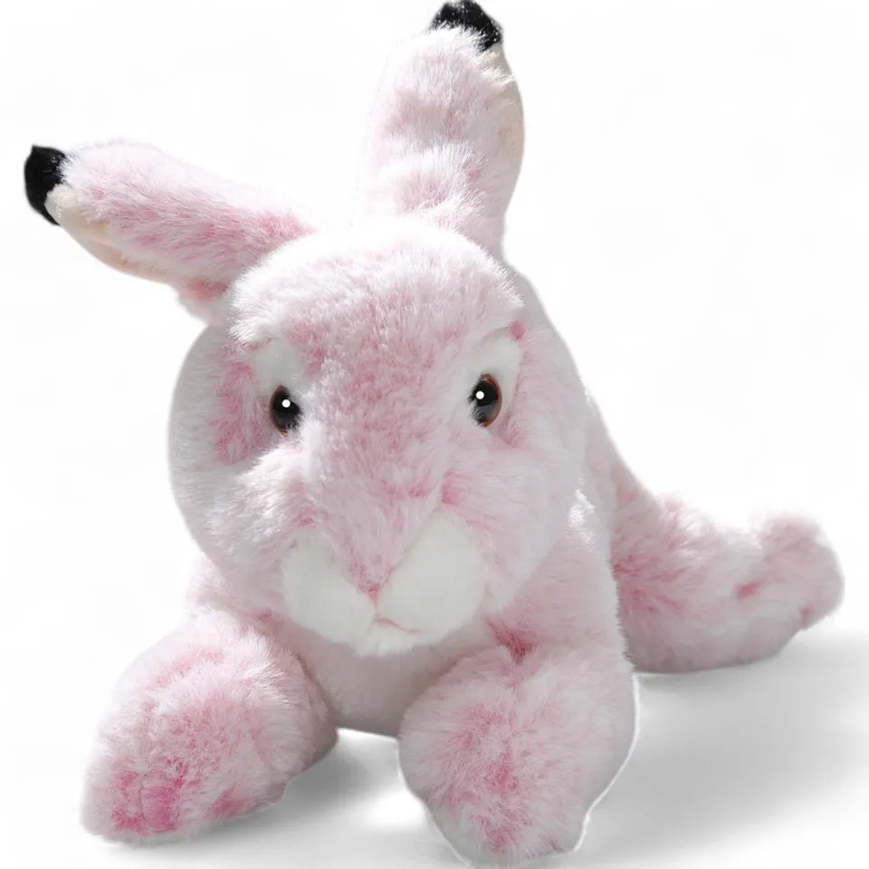 Stuffed Animal Rabbit Bunny lying pink