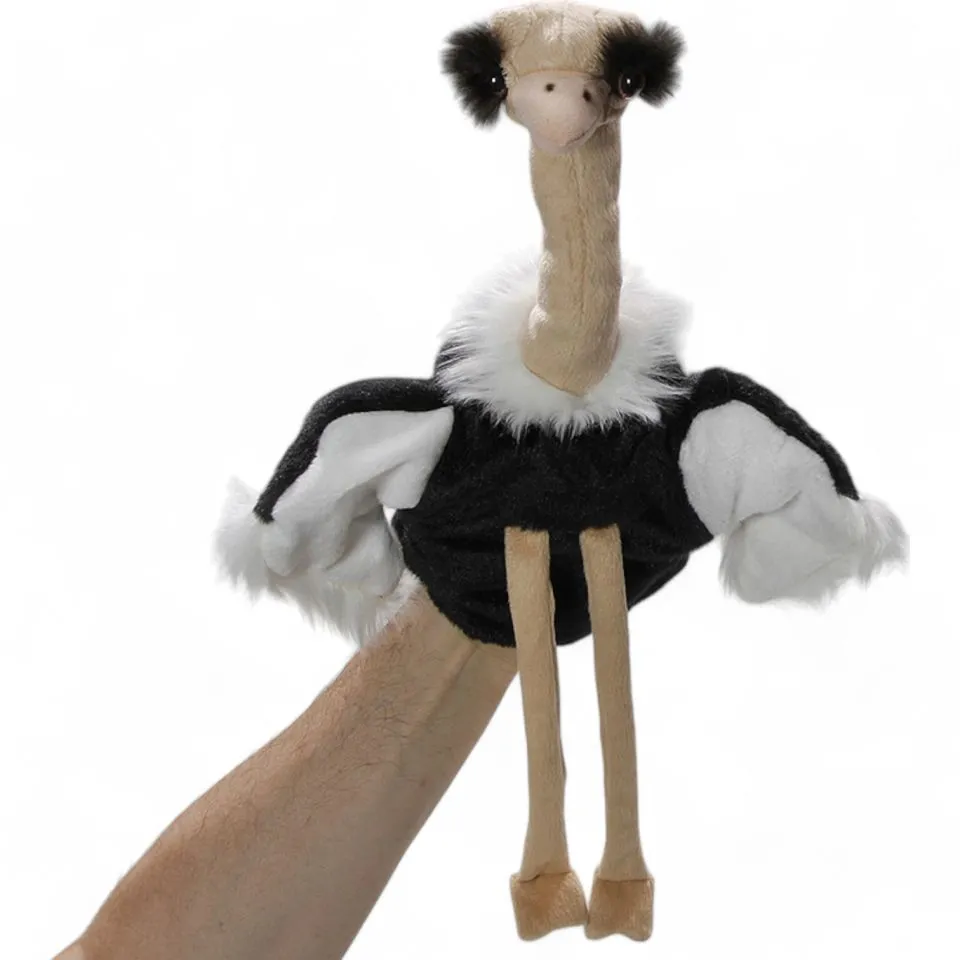 Kuscheltier Strauß, Vogel Handpuppe