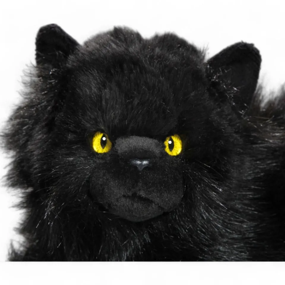 Stuffed Animal Cat, Persian lying black