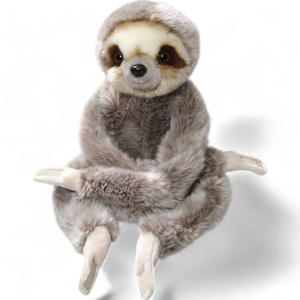 Stuffed Animal Sloth with hook and loop