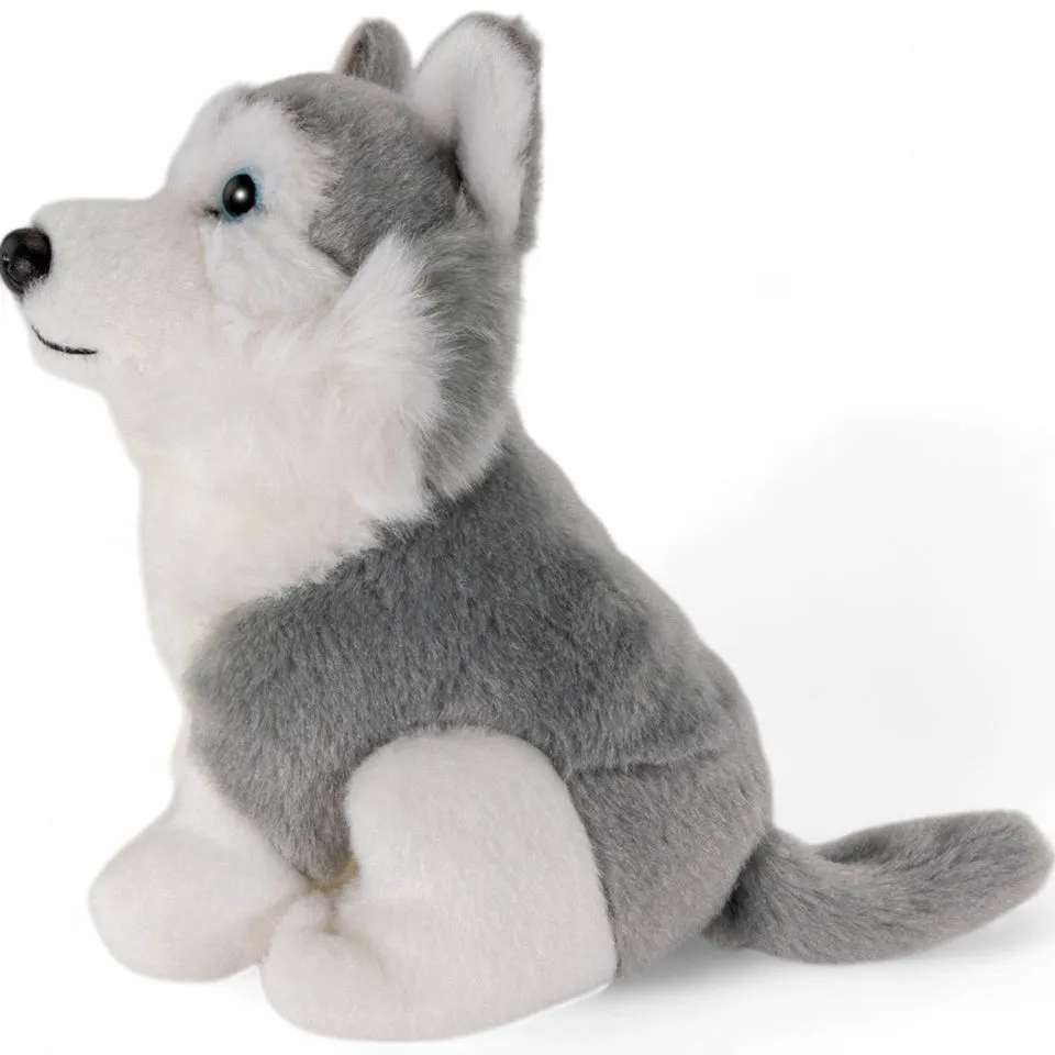 Kuscheltier Husky grau sitzend