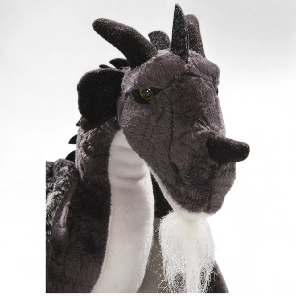 Drache sitzend schwarz Drache sitzend schwarz