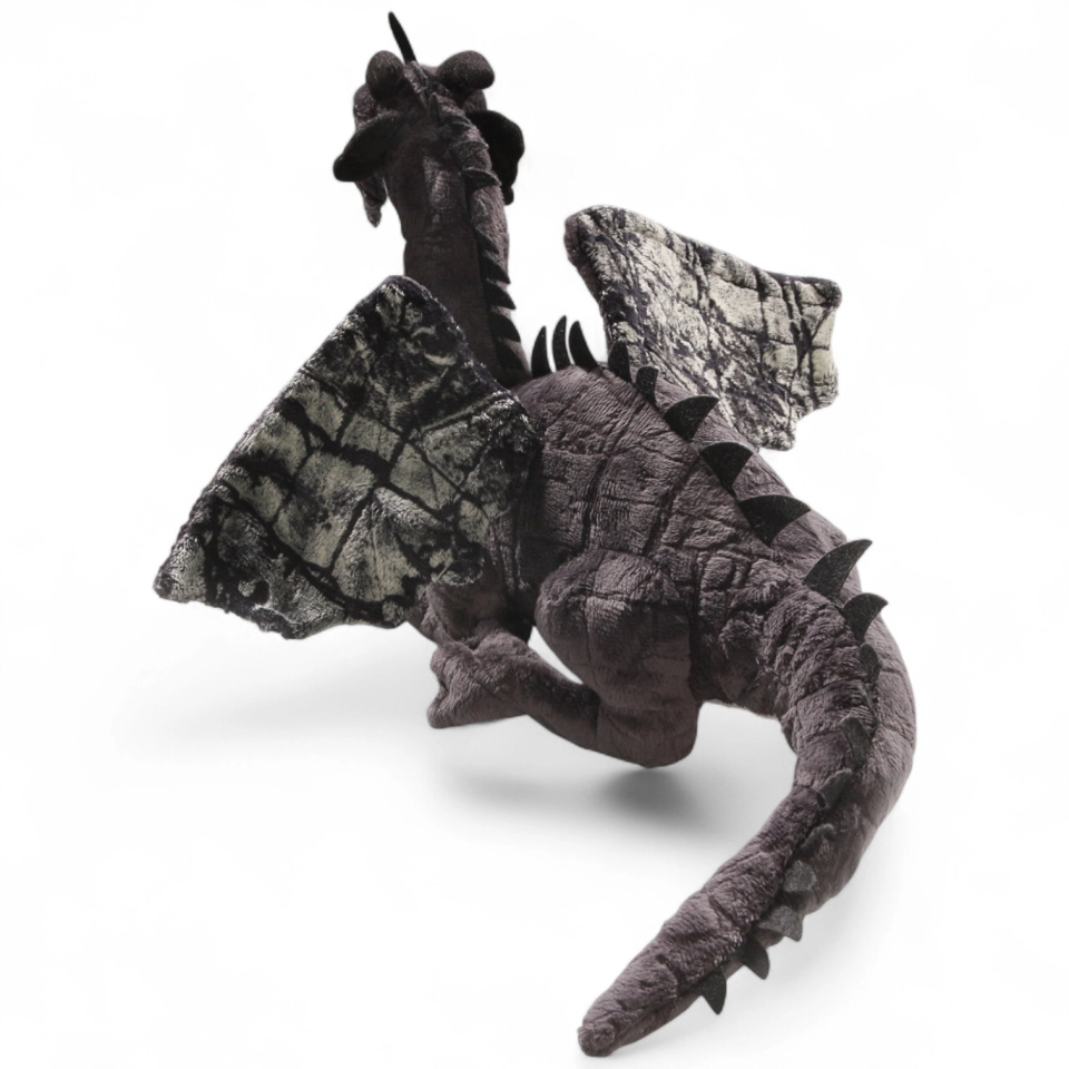 Drache sitzend schwarz Drache sitzend schwarz